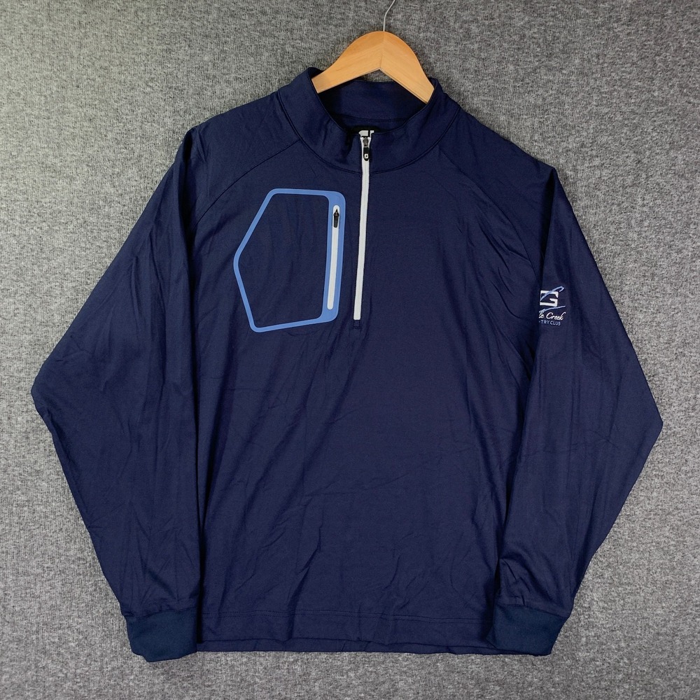 Footjoy 1/4 Zip Men Extra Large Pullover Golf Blue Performance Stretch Modern